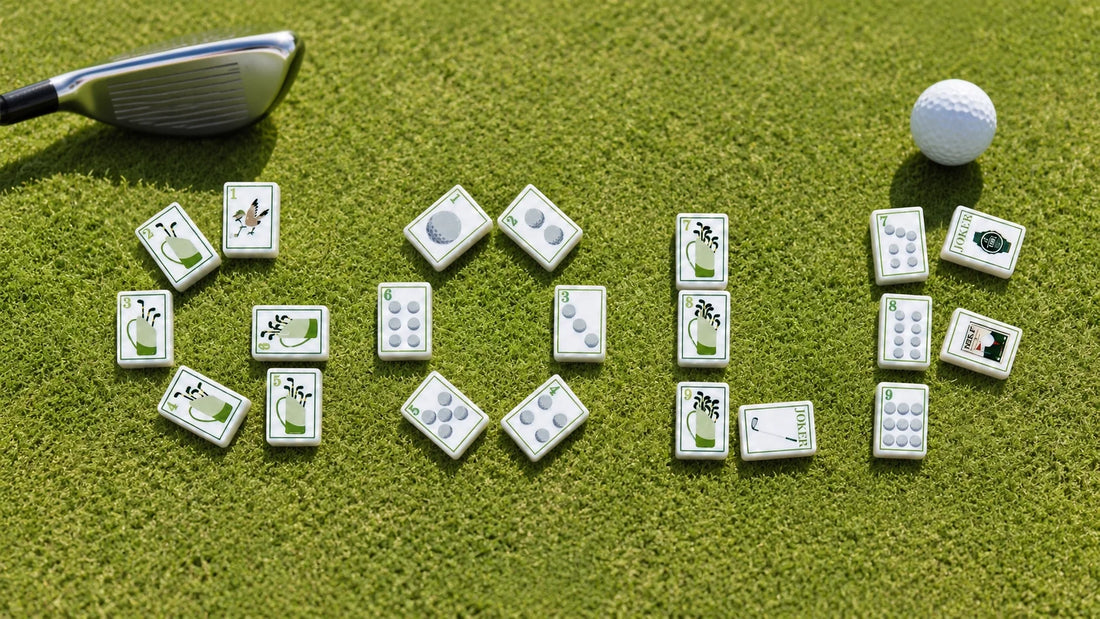 American Mahjong tiles arranged on a green felt table