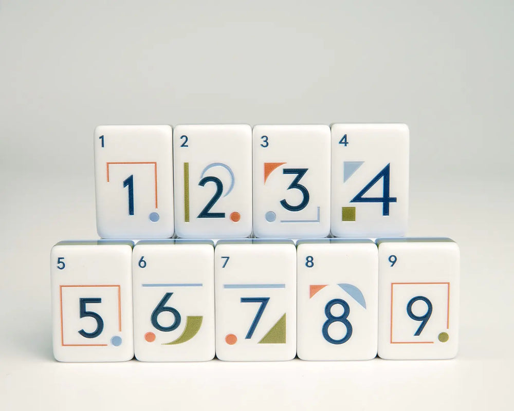Blooming Geometry Crak tiles numbered one through nine