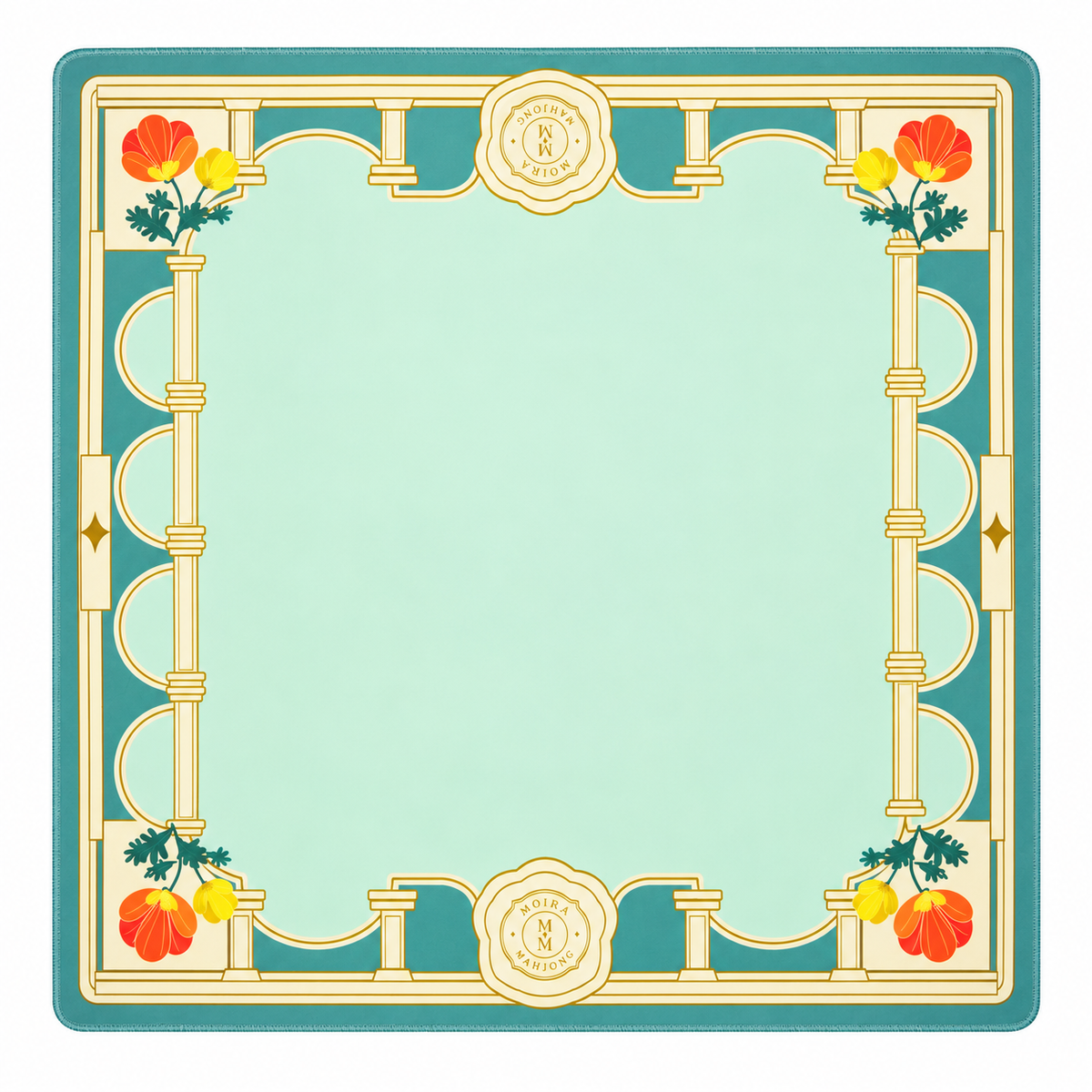 Blue Estate Mahjong Mat - full mat overview