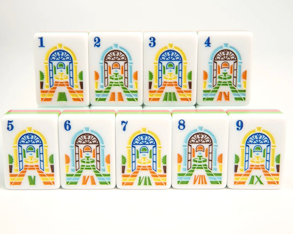 Blue Manor Crak tiles numbered one through nine
