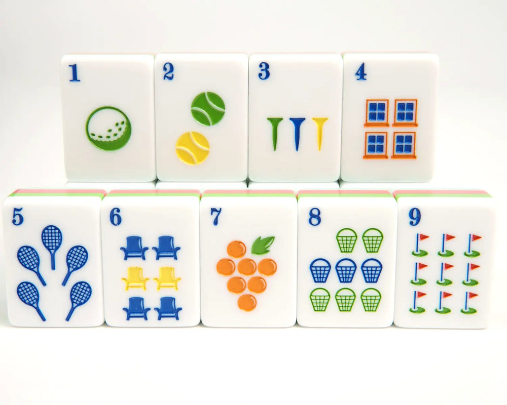 Blue Manor Dot tiles numbered one through nine