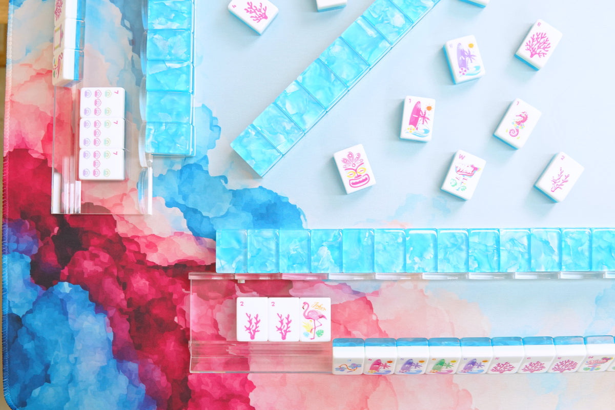 Blush Mist Mahjong Mat - table detail