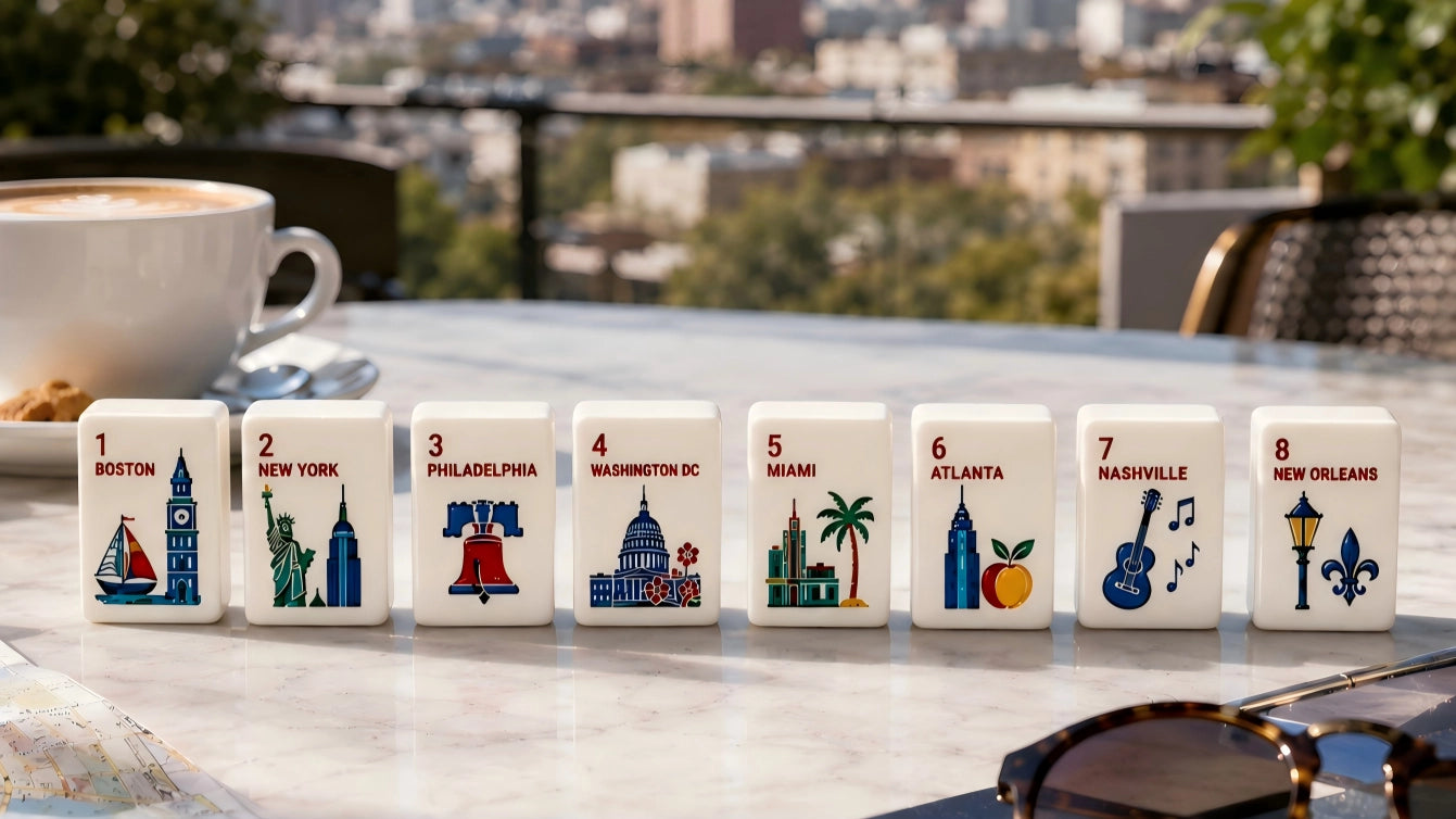 Moira Mahjong Cityscape Edition American Mahjong Set