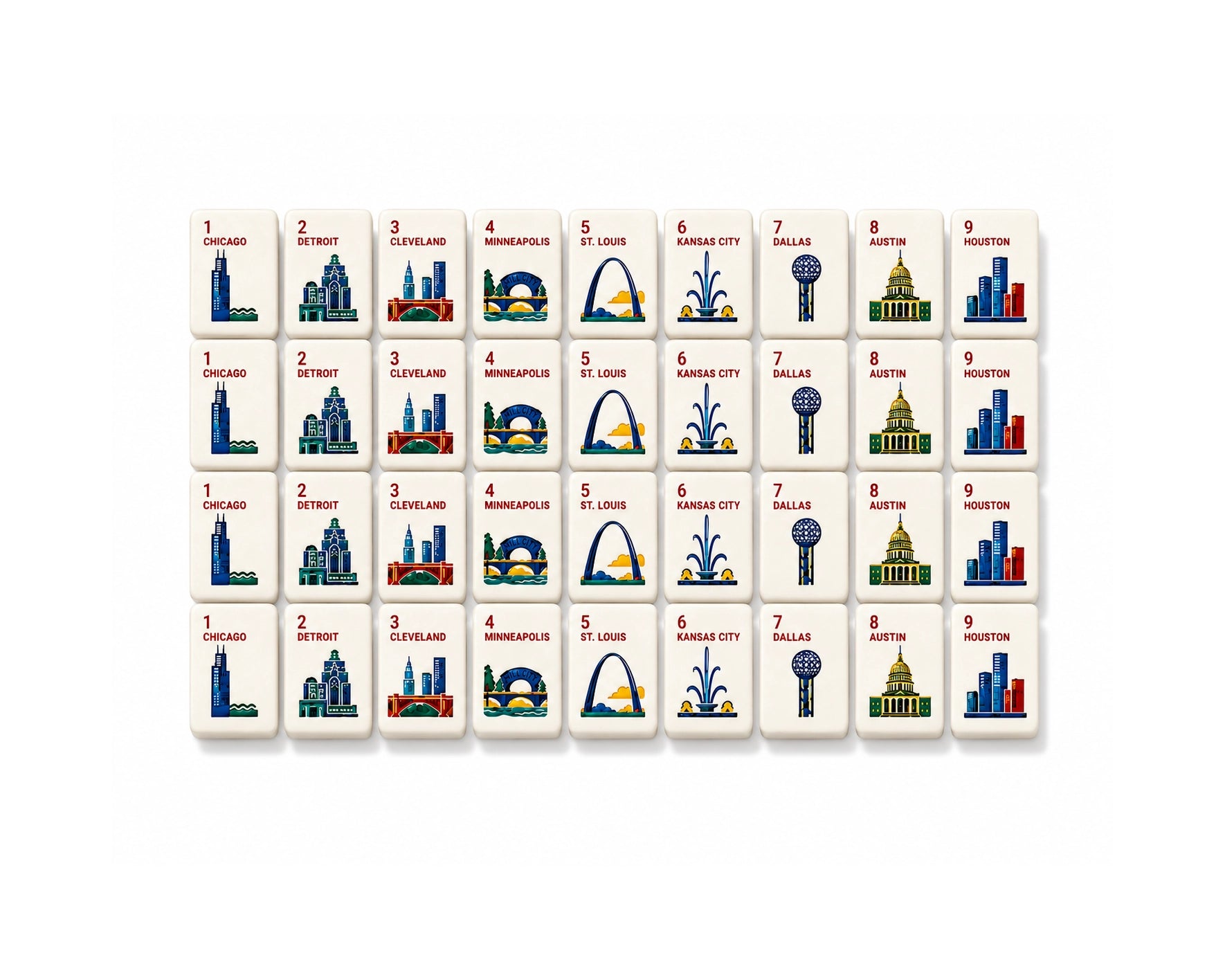 Moira Mahjong Cityscape Edition American Mahjong Set