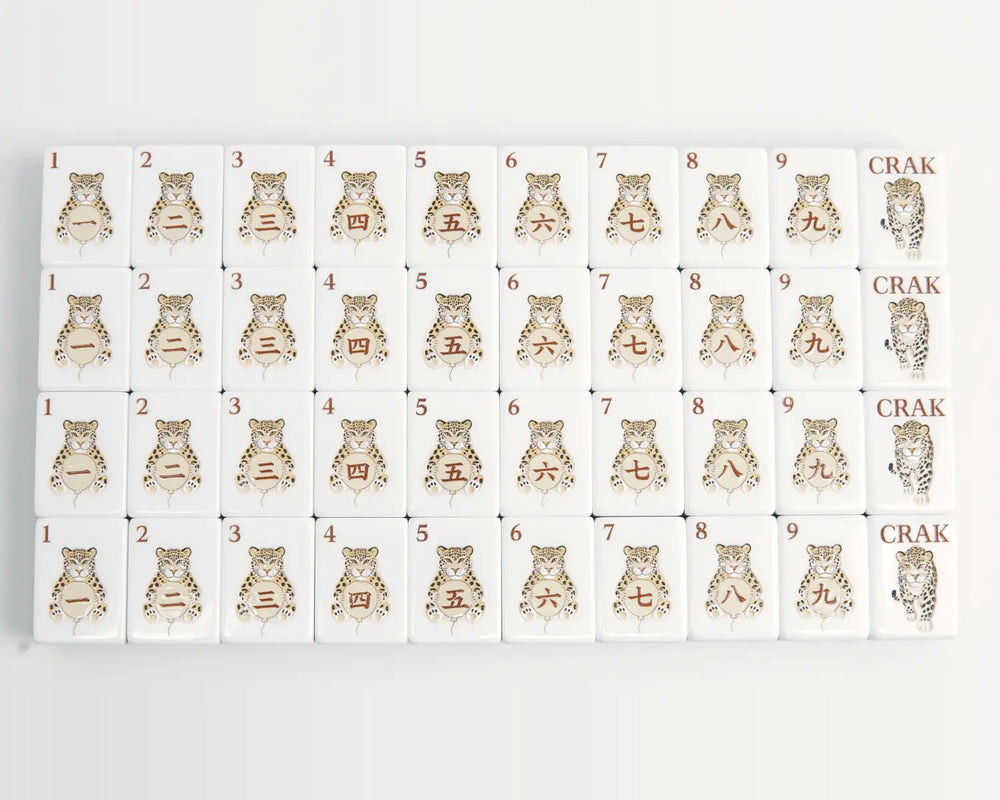 Golden Wilds leopard Crak suit tiles arranged from one through nine