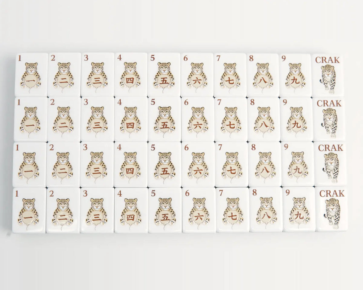Golden Wilds leopard Crak suit tiles arranged from one through nine