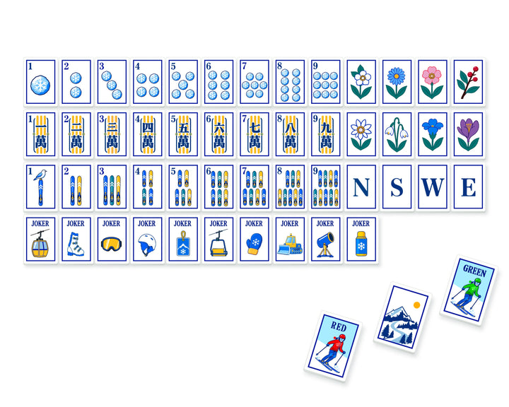 Alpine Slopes — 52 distinct designs in the Golf-style catalogue layout, original artwork product rendering
