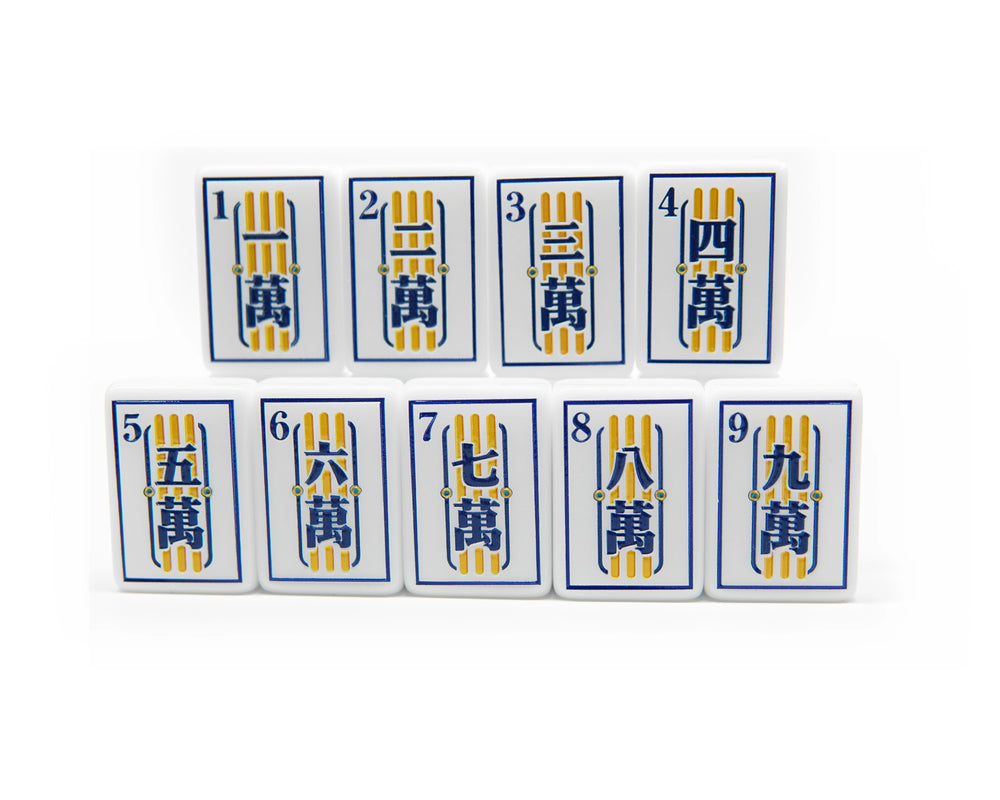 Alpine Slopes blue-and-gold Crak tiles numbered one through nine