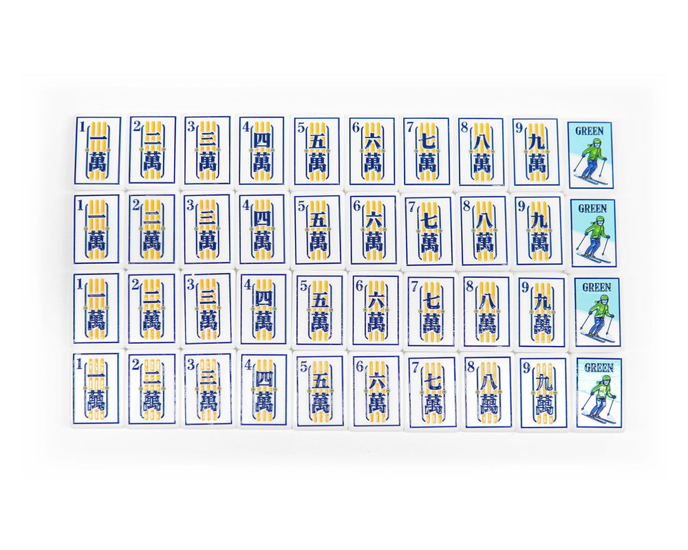 Alpine Slopes complete blue-and-gold Crak suit with green skier Dragons