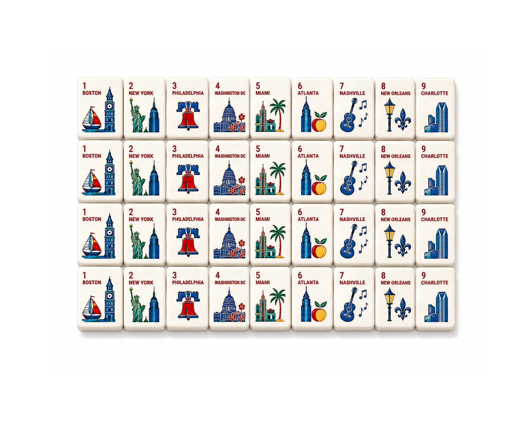 Moira Mahjong Cityscape Edition American Mahjong Set