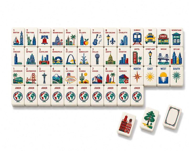 Moira Mahjong Cityscape Edition American Mahjong Set