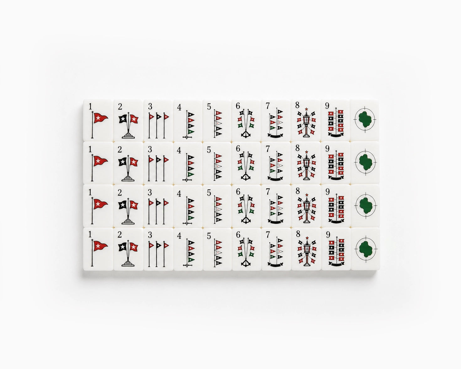 Moira Mahjong Ocean Edition Ivory Acrylic American Mahjong Set