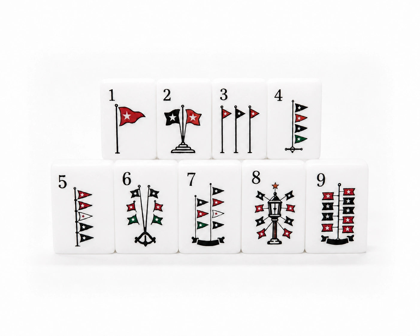 Moira Mahjong Ocean Edition Ivory Acrylic American Mahjong Set