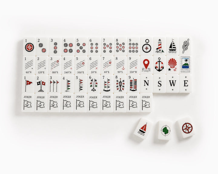 Moira Mahjong Ocean Edition Ivory Acrylic American Mahjong Set