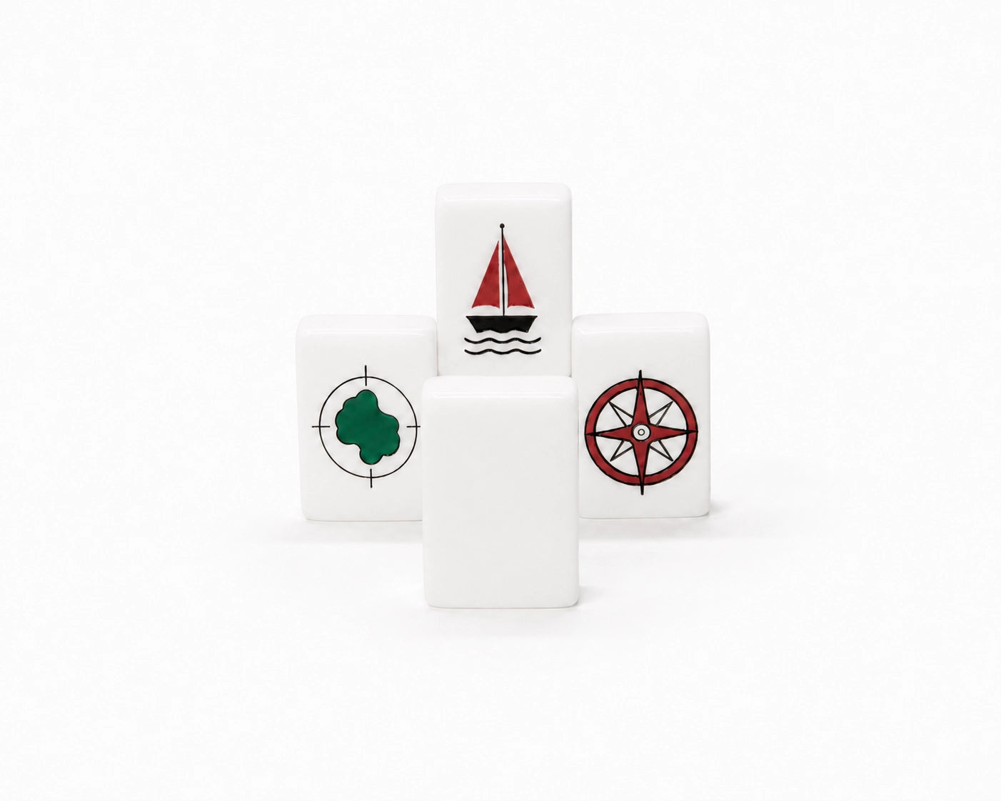 Moira Mahjong Ocean Edition Ivory Acrylic American Mahjong Set