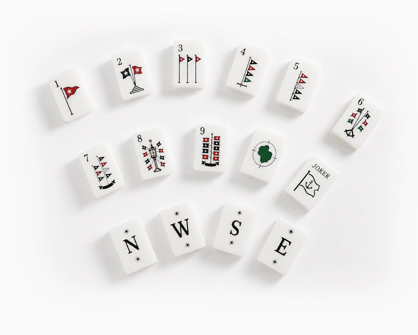 Moira Mahjong Ocean Edition Ivory Acrylic American Mahjong Set