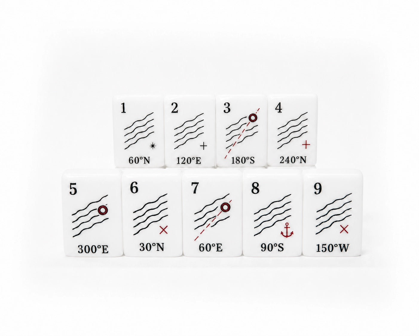 Moira Mahjong Ocean Edition Ivory Acrylic American Mahjong Set