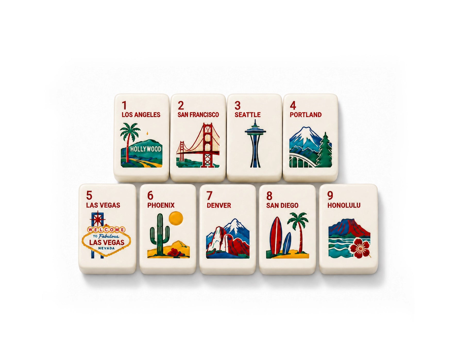 Moira Mahjong Cityscape Edition American Mahjong Set