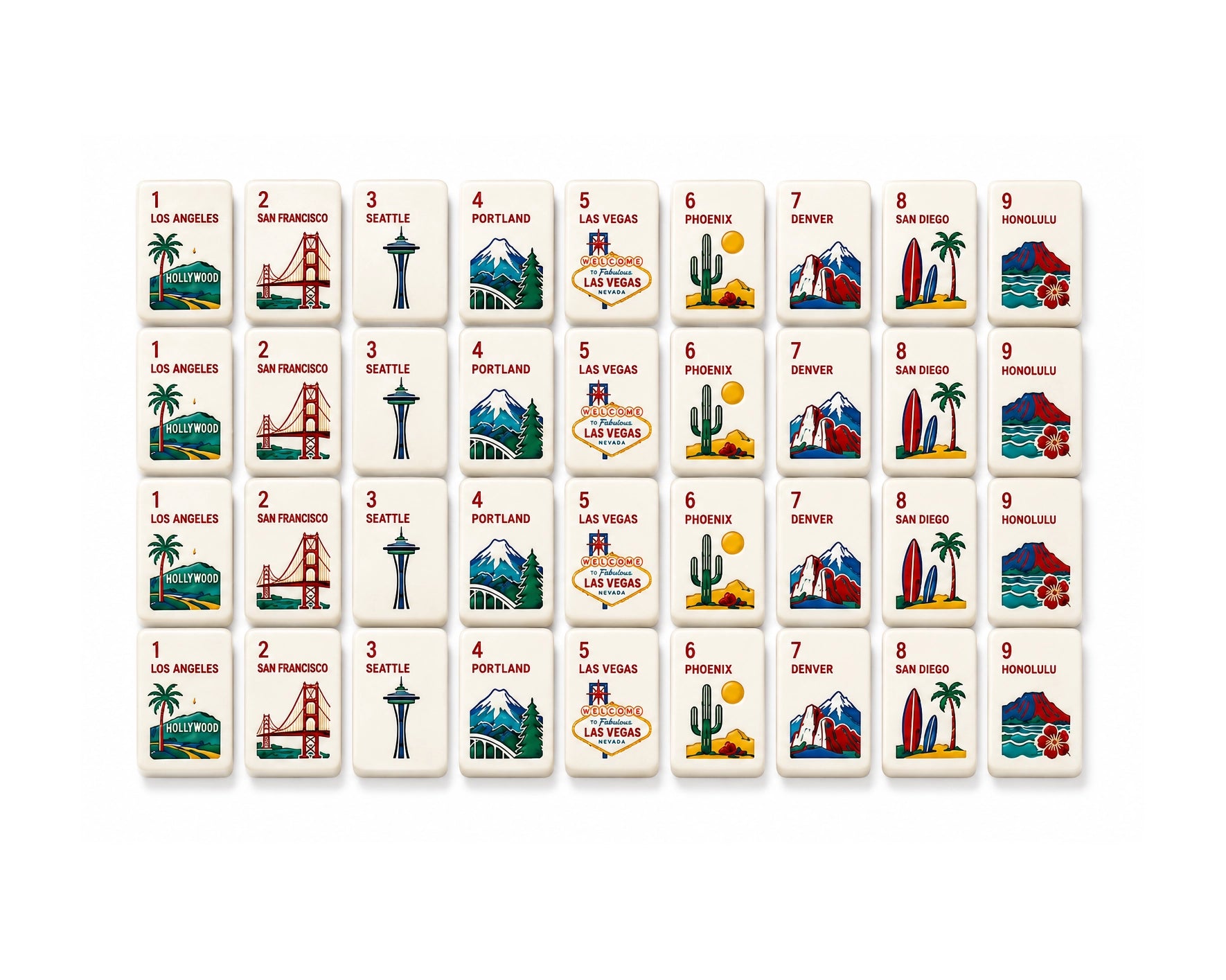 Moira Mahjong Cityscape Edition American Mahjong Set